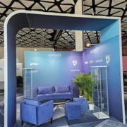 3 x 3 m großer Stand mit einem Ständer