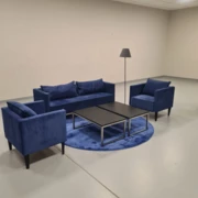CARPET ROUND BLUE